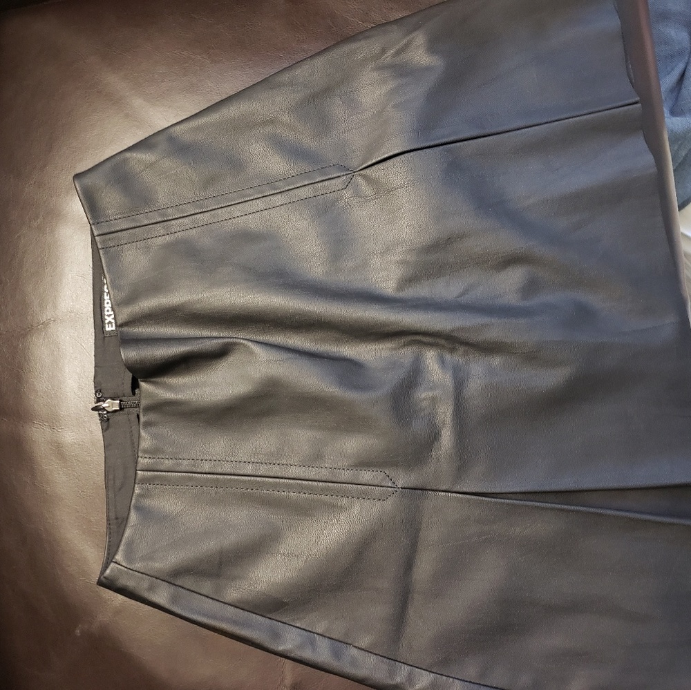 Faux leather skirt